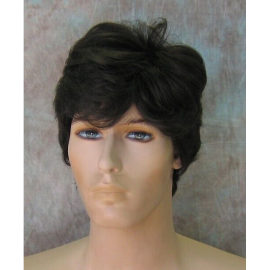 JAY | Dark Brown Short Thick Full Men's Wig SEXY Wigs
