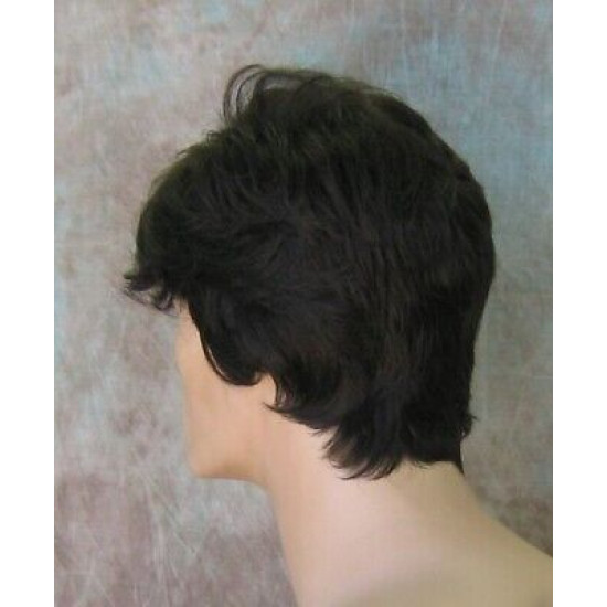 JAY | Dark Brown Short Thick Full Men's Wig SEXY Wigs