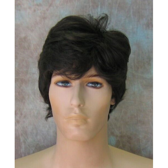 JAY | Dark Brown Short Thick Full Men's Wig SEXY Wigs