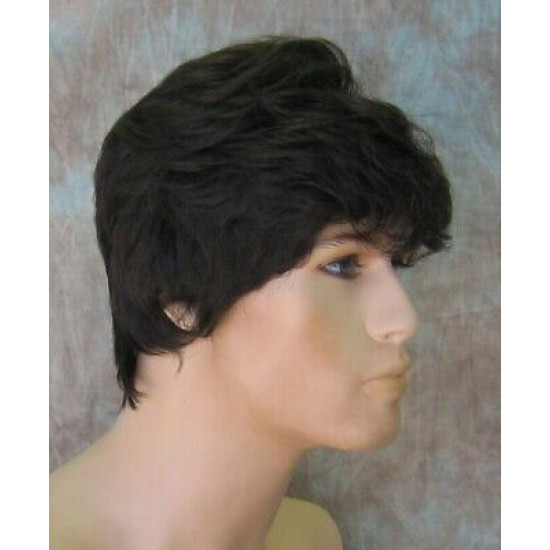 JAY | Dark Brown Short Thick Full Men's Wig SEXY Wigs