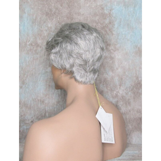 GREGORY | Dark Gray Gentle Wave Men's Wig Longer Top Full Hairpiece 