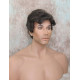 CHARLES | Medium Brown 25% Gray Short Layered Men's Wig Simulated Side Part Man 