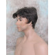 CHARLES | Medium Brown 25% Gray Short Layered Men's Wig Simulated Side Part Man 