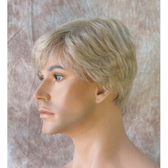 MARK | Medium Gray Men's Wig Trendy Wispy Layered Bangs 