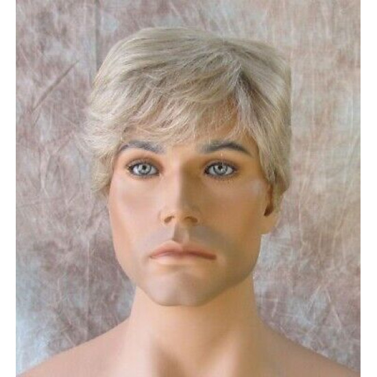 MARK | Medium Gray Men's Wig Trendy Wispy Layered Bangs 