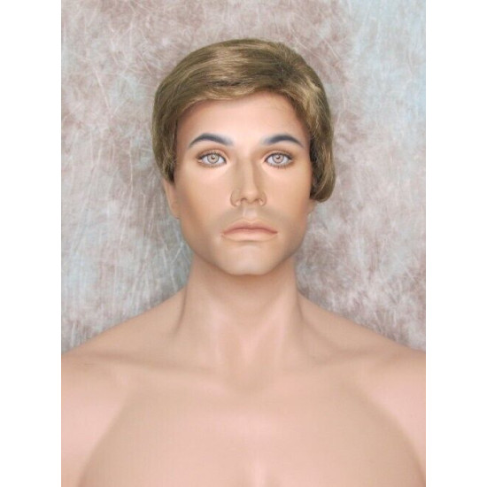CHARLES | Medium Blonde Short Layered Men's Wig Simulated Side Part Man 
