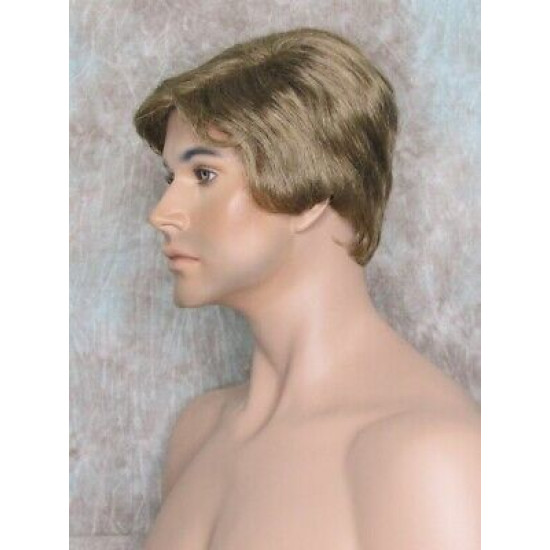 CHARLES | Medium Blonde Short Layered Men's Wig Simulated Side Part Man 