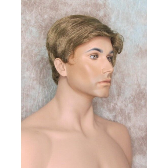 CHARLES | Medium Blonde Short Layered Men's Wig Simulated Side Part Man 
