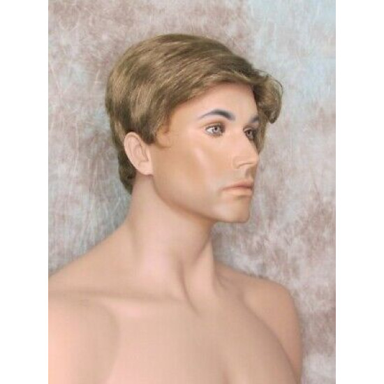 CHARLES | Medium Blonde Short Layered Men's Wig Simulated Side Part Man 