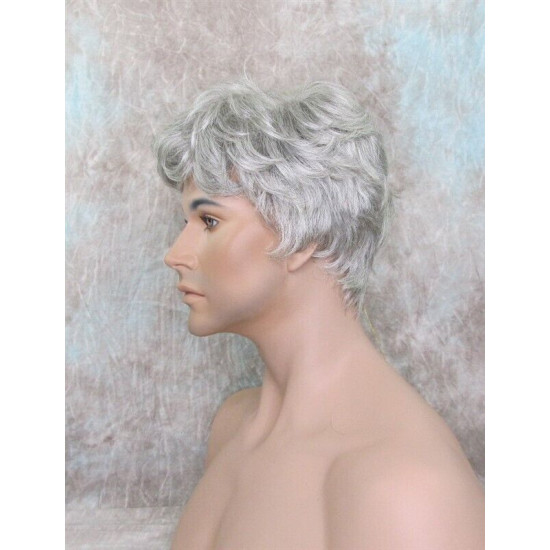 JAY | Dark Gray Short Thick Full Men's Wig Wigs 