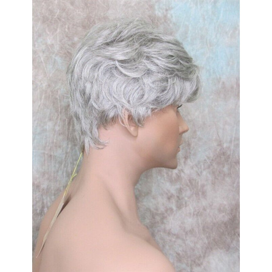 FRANK | Dark Gray Men's Wig Thick Wavy Full Mens Style 