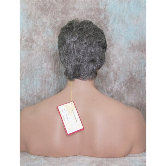 JAY | Charcoal Gray Short Thick Full Men's Wig Wigs 