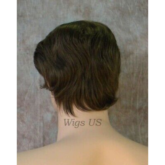 STAR | New Look Medium Brown Mens Wig Short Straight Layers Style 