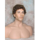 JUSTIN | Golden Brown Short Tight Curls Men's Wigs 