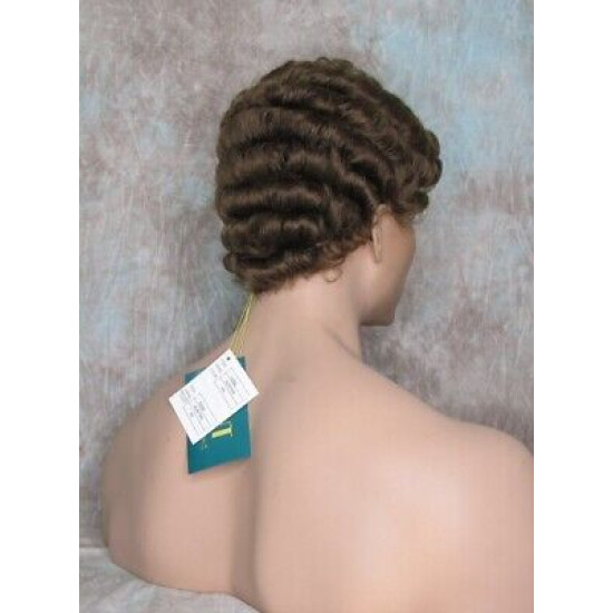 JUSTIN | Golden Brown Short Tight Curls Men's Wigs 