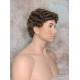 JUSTIN | Golden Brown Short Tight Curls Men's Wigs 