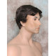 CHARLES | Medium Dark Brown Short Layered Men's Wig Simulated Side Part Man 