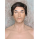 CHARLES | Medium Dark Brown Short Layered Men's Wig Simulated Side Part Man 