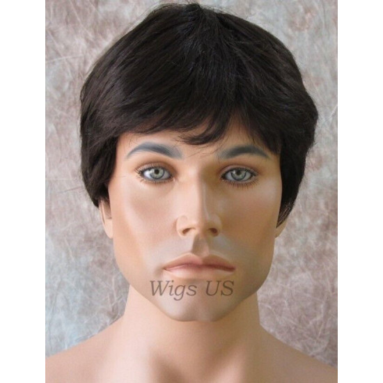 Ian | Dark Brown Mens Wig Short Shorter Classic Man Style | Adora