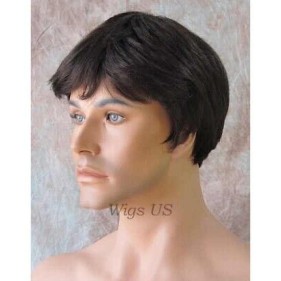 Ian | Dark Brown Mens Wig Short Shorter Classic Man Style | Adora