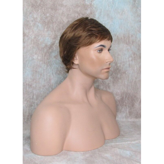 STAR | Medium Auburn Mens Wig Short Straight Layers Style 