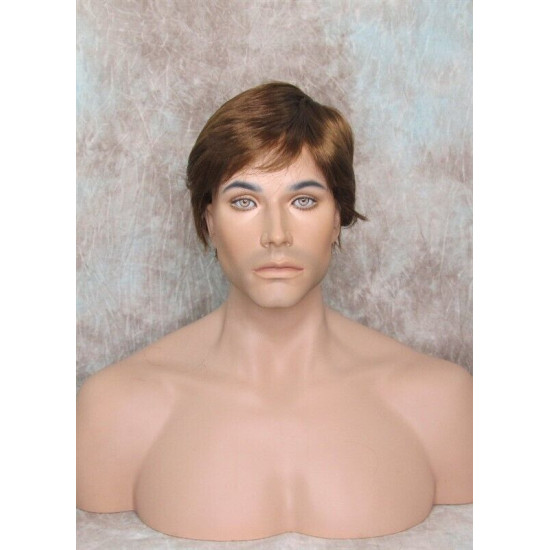 STAR | Medium Auburn Mens Wig Short Straight Layers Style 