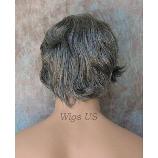 STAR | New Look Steel Gray Mens Wig Short Straight Layers Style 