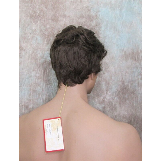 FRANK | Chestnut Brown Short Thick Wavy Full Men's Wig 