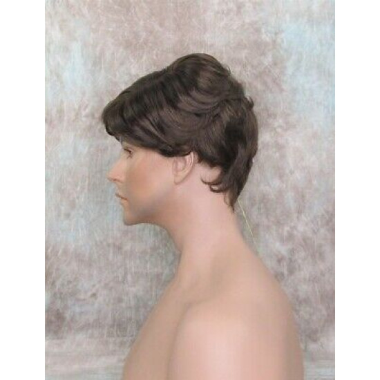 FRANK | Chestnut Brown Short Thick Wavy Full Men's Wig 