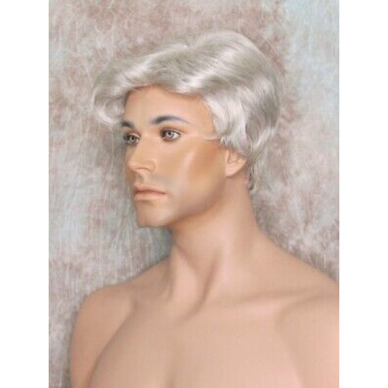 CHARLES | Little Gray Short Layered Men's Wig Simulated Side Part Man 