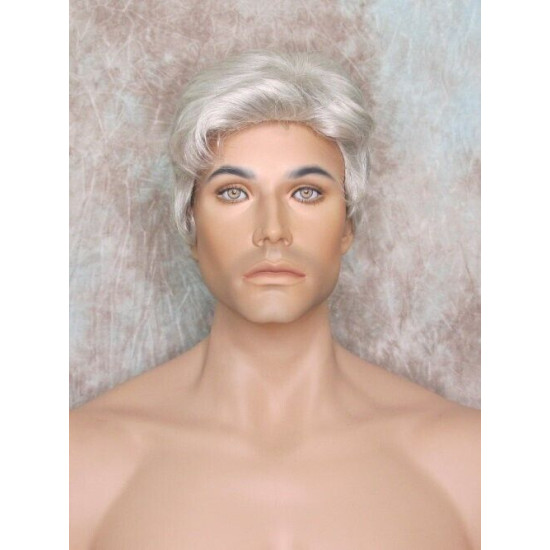 CHARLES | Little Gray Short Layered Men's Wig Simulated Side Part Man 
