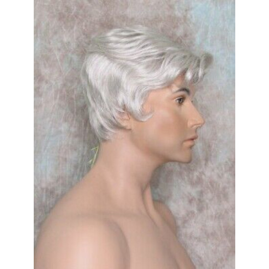 CHARLES | Little Gray Short Layered Men's Wig Simulated Side Part Man 