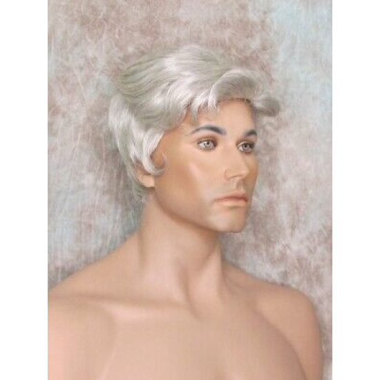 CHARLES | Little Gray Short Layered Men's Wig Simulated Side Part Man 