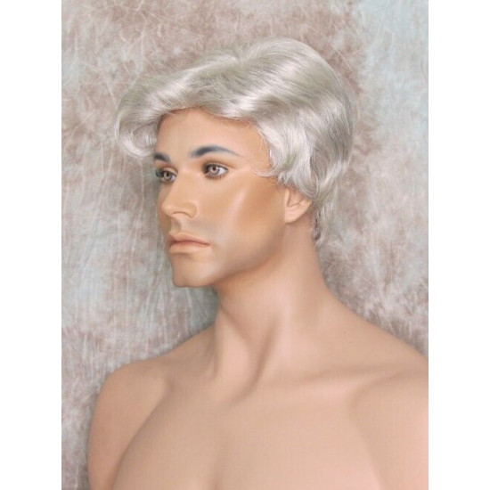 CHARLES | Little Gray Short Layered Men's Wig Simulated Side Part Man 