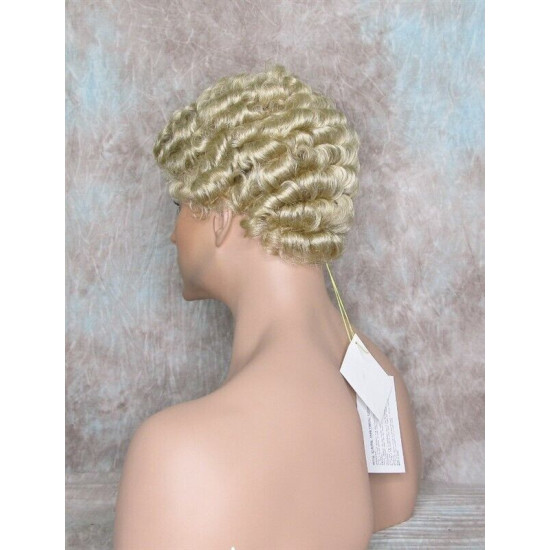 JUSTIN | Champagne Blonde Men's Wig Short Tight Curls "Will Ferrell Style"