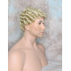 JUSTIN | Champagne Blonde Men's Wig Short Tight Curls "Will Ferrell Style"