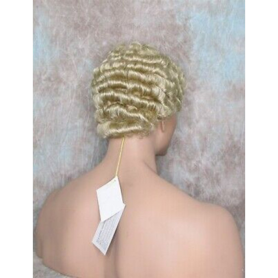 JUSTIN | Champagne Blonde Men's Wig Short Tight Curls "Will Ferrell Style"