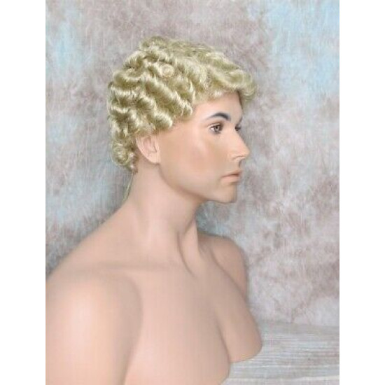 JUSTIN | Champagne Blonde Men's Wig Short Tight Curls "Will Ferrell Style"