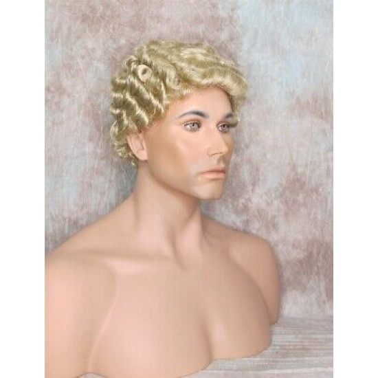 JUSTIN | Champagne Blonde Men's Wig Short Tight Curls "Will Ferrell Style"