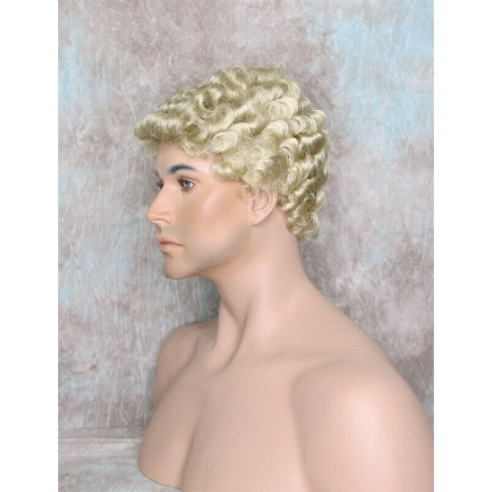 JUSTIN | Champagne Blonde Men's Wig Short Tight Curls "Will Ferrell Style"