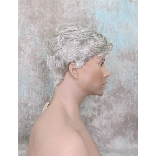 FRANK | Medium Gray Men's Wig Thick Wavy Full Mens Style 