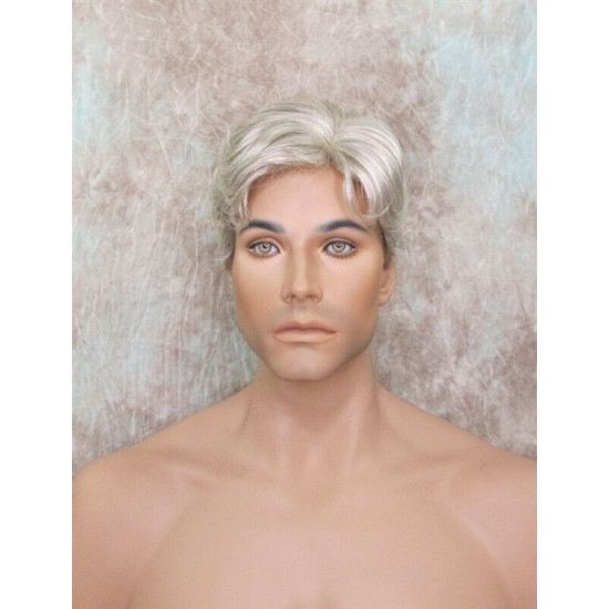 FRANK | Medium Gray Men's Wig Thick Wavy Full Mens Style 