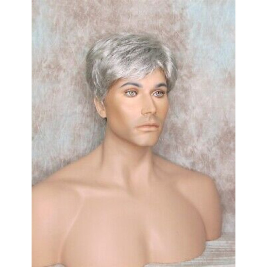 MARK | Dark Gray Men's Wig Trendy Wispy Layered Bangs 