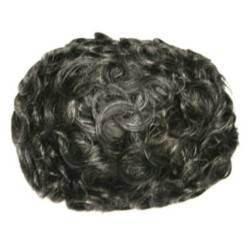 JEFF HH | Dark Gray Men's Toupee Waves 6.25" X 9" Wavy Monofilament