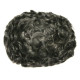 JEFF HH | Dark Gray Men's Toupee Waves 6.25" X 9" Wavy Monofilament