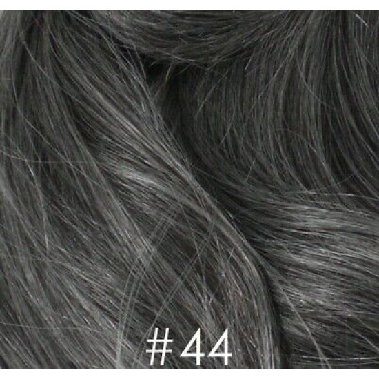TP-HH | Charcoal Gray 100% Human Hair Men's Toupee Monofilament Base 6" X 8.75" 