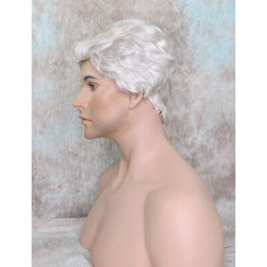 STEVE | Light Gray Men's Wig Classic Wavy Short Style 