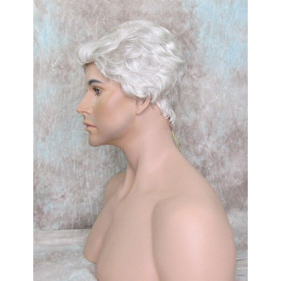 STEVE | Light Gray Men's Wig Classic Wavy Short Style 