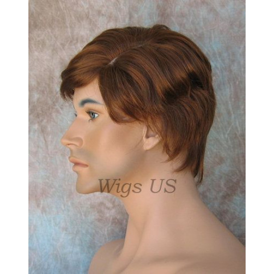 ALEX | Short Mens Layers Wig COLOR CHOICE Left Skin Part 