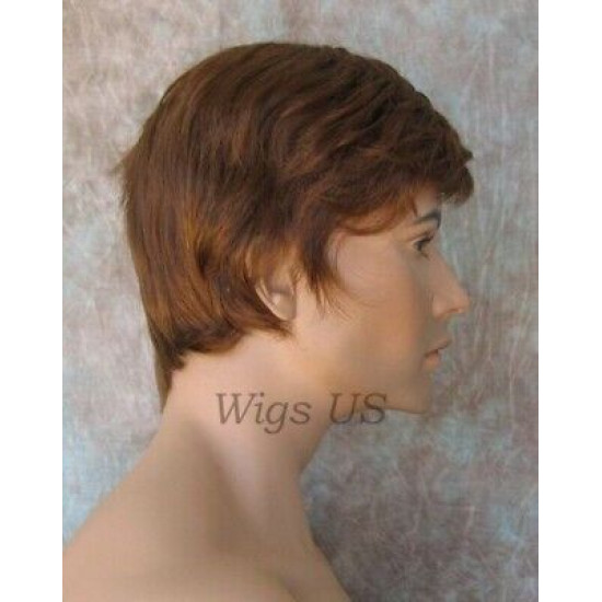 ALEX | Short Mens Layers Wig COLOR CHOICE Left Skin Part 
